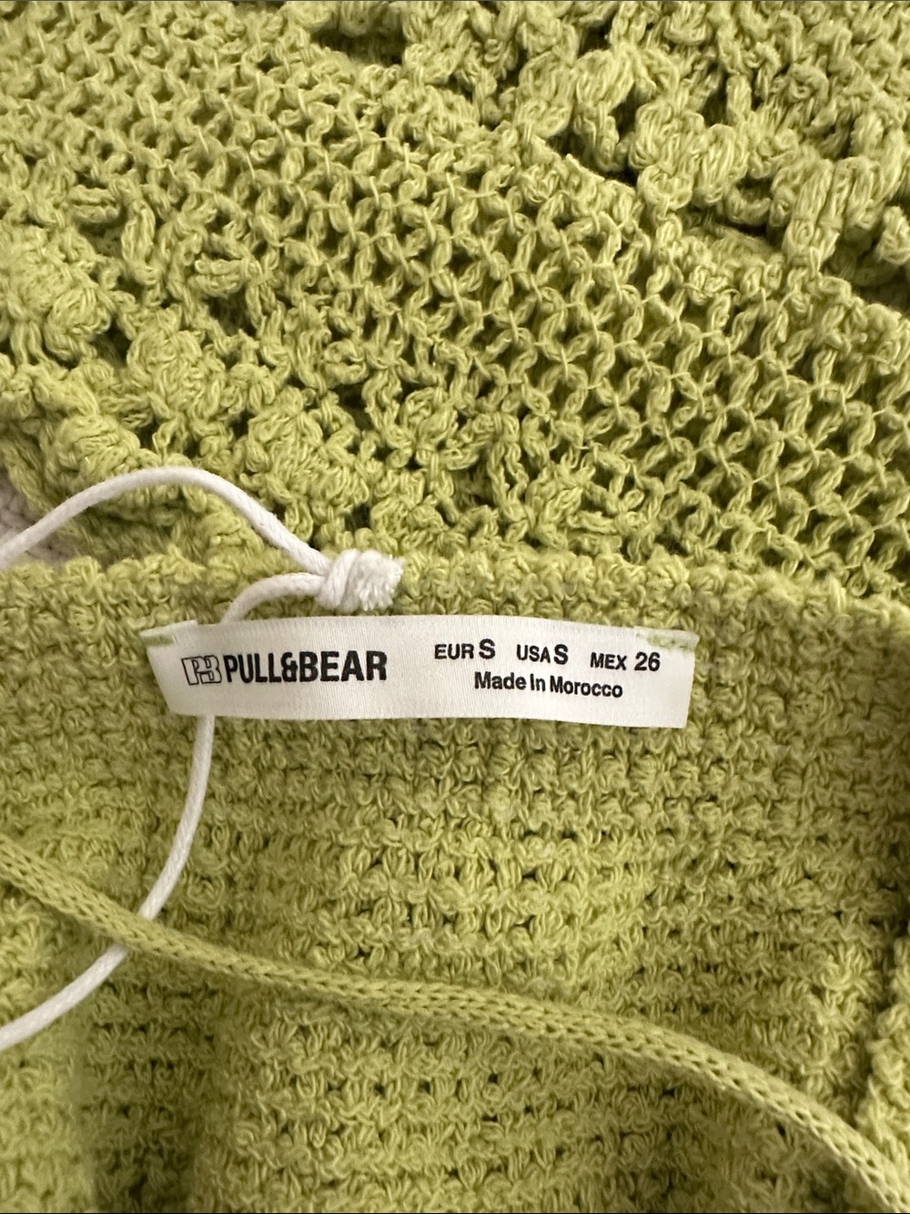 Crochet Pull & Bear Two-Piece Swim coverup Tank and Skirt Set in Light Green - Picture 6 of 6